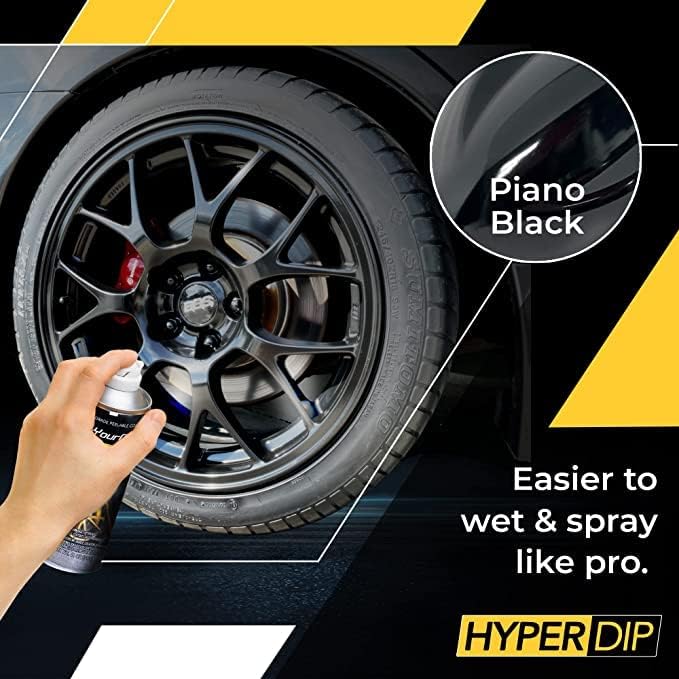 DipYourCar .com HyperDip Paint - Can of Sprayable Automotive Dip Coat - Removable Peelable Paint Protection for Cars - Piano Black Gloss Coat Spray - Image 3